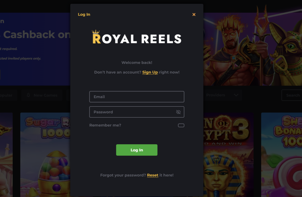 Royal Reels Login